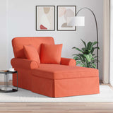 vidaXL Chaise Lounge with Skirt with Cushion 3 pcs Light Grey Corduroy Fabric