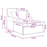 vidaXL Chaise Lounge met Rok Crèmekleurig 157 x 91 x 91 cm ARES