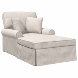vidaXL Chaise Lounge met Rok Crèmekleurig 157 x 91 x 91 cm ARES