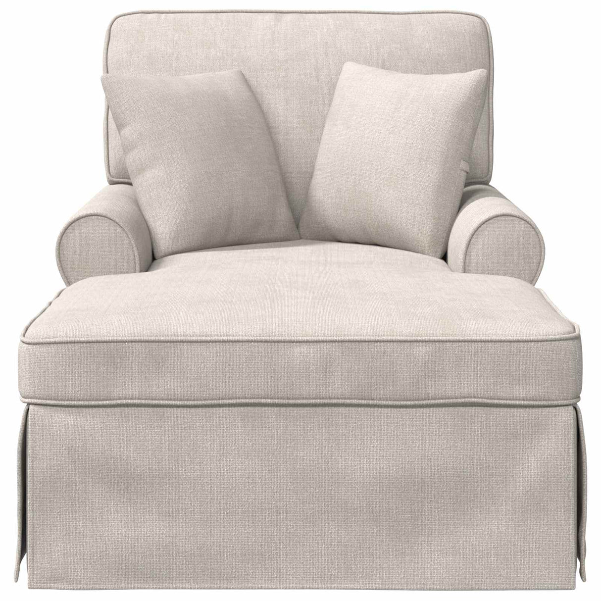 vidaXL Chaise Lounge met Rok Crèmekleurig 157 x 91 x 91 cm ARES