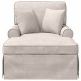 vidaXL Chaise Lounge met Rok Crèmekleurig 157 x 91 x 91 cm ARES