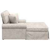 vidaXL Chaise Lounge met Rok Crèmekleurig 157 x 91 x 91 cm ARES