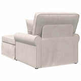 vidaXL Chaise Lounge met Rok Crèmekleurig 157 x 91 x 91 cm ARES