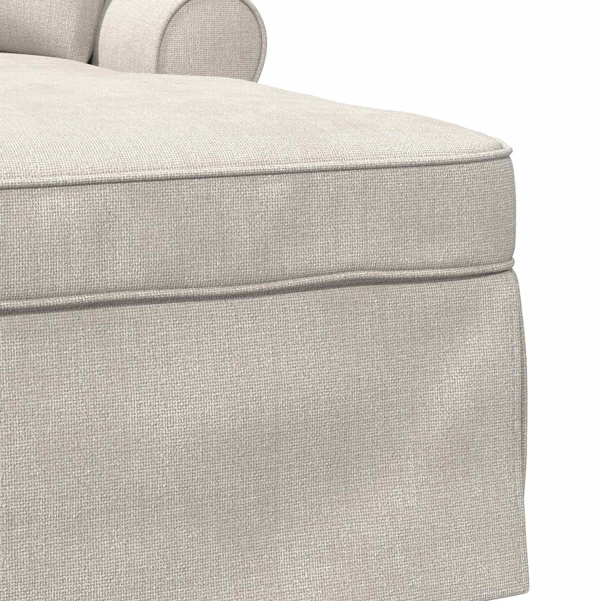 vidaXL Chaise Lounge met Rok Crèmekleurig 157 x 91 x 91 cm ARES