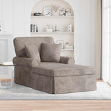 vidaXL Chaise Lounge met Rok Crèmekleurig 157 x 91 x 91 cm ARES