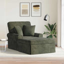 vidaXL Chaise Lounge met Rok Crèmekleurig 157 x 91 x 91 cm ARES
