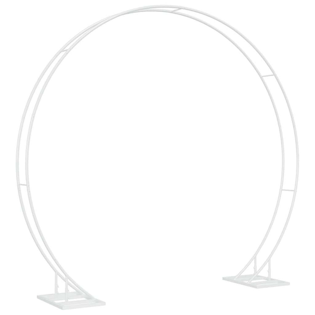 vidaXL Wedding Arch White 220 x 45 x 200 cm Steel