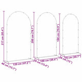 vidaXL Huwelijksboog 3 pcs Wit Staal