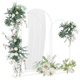 vidaXL Huwelijksboog 3 pcs Wit Staal
