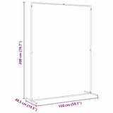 vidaXL Huwelijksboog Wit 150 x 49,5 x 200 cm Staal