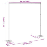 vidaXL Huwelijksboog Goud 338 x 35 x 300 cm Staal
