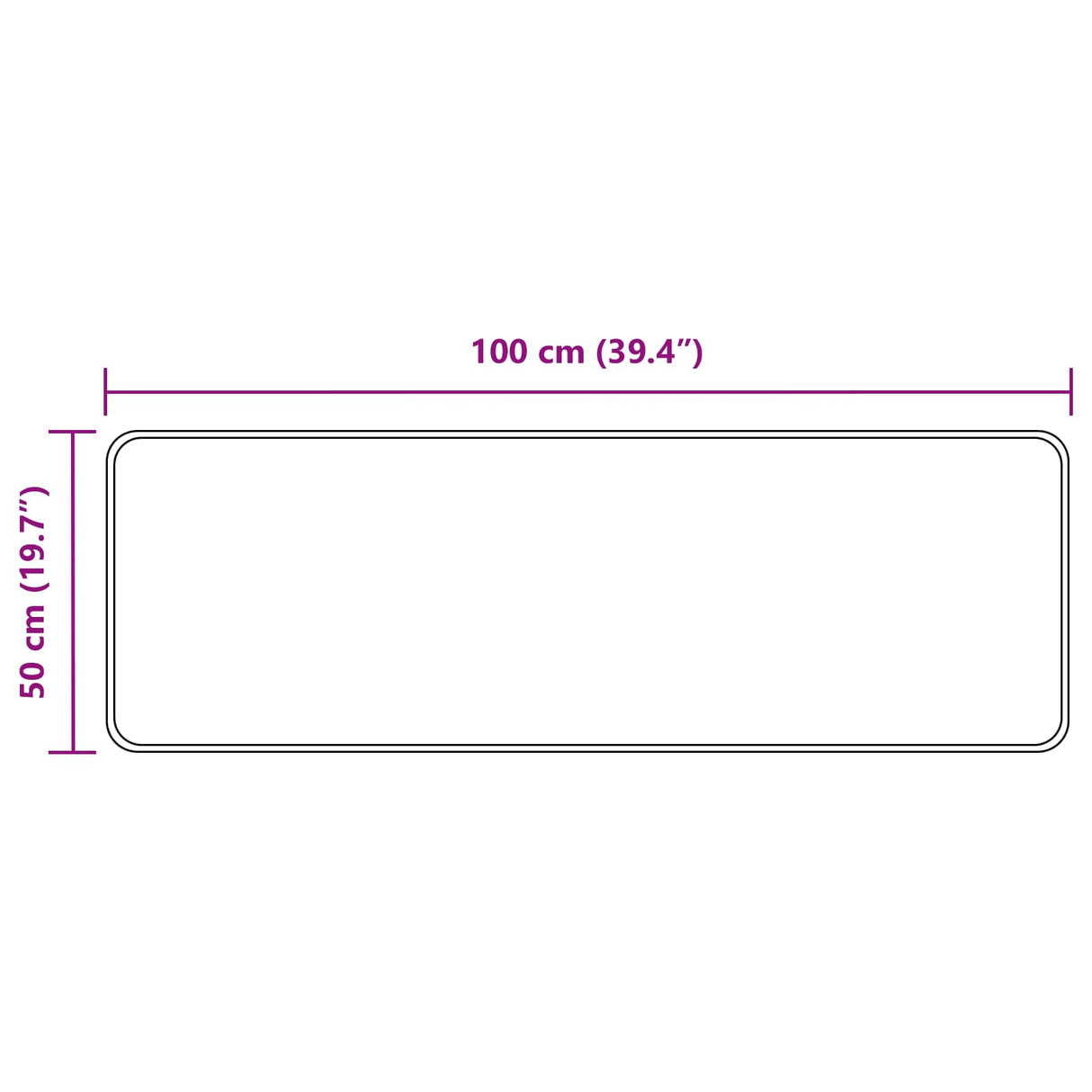 vidaXL Vloerkleed wasbaar anti-slip 80x150 cm meerkleurig