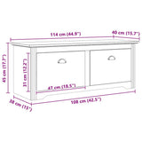 vidaXL Gangbank BODO 114x40x45 cm wit