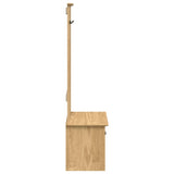 vidaXL Gangkast met haken BODO 50x40x157 cm wit en bruin
