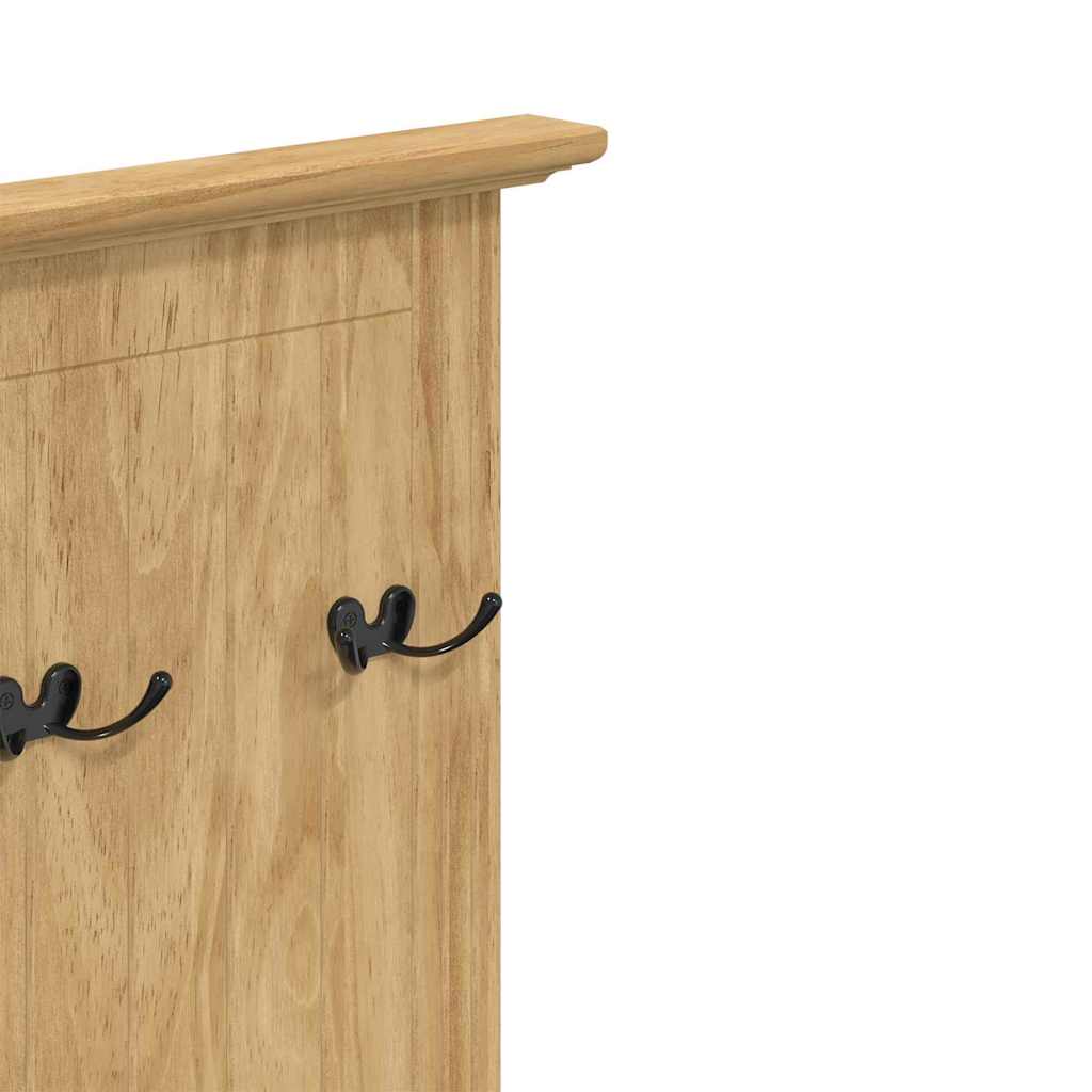 vidaXL Gangkast met haken BODO 50x40x157 cm wit en bruin