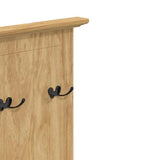 vidaXL Gangkast met haken BODO 50x40x157 cm wit en bruin