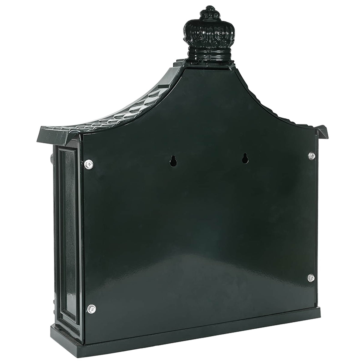 vidaXL Wandgemonteerde brievenbus met opslag Groen 40,5 x 16 x 45 cm