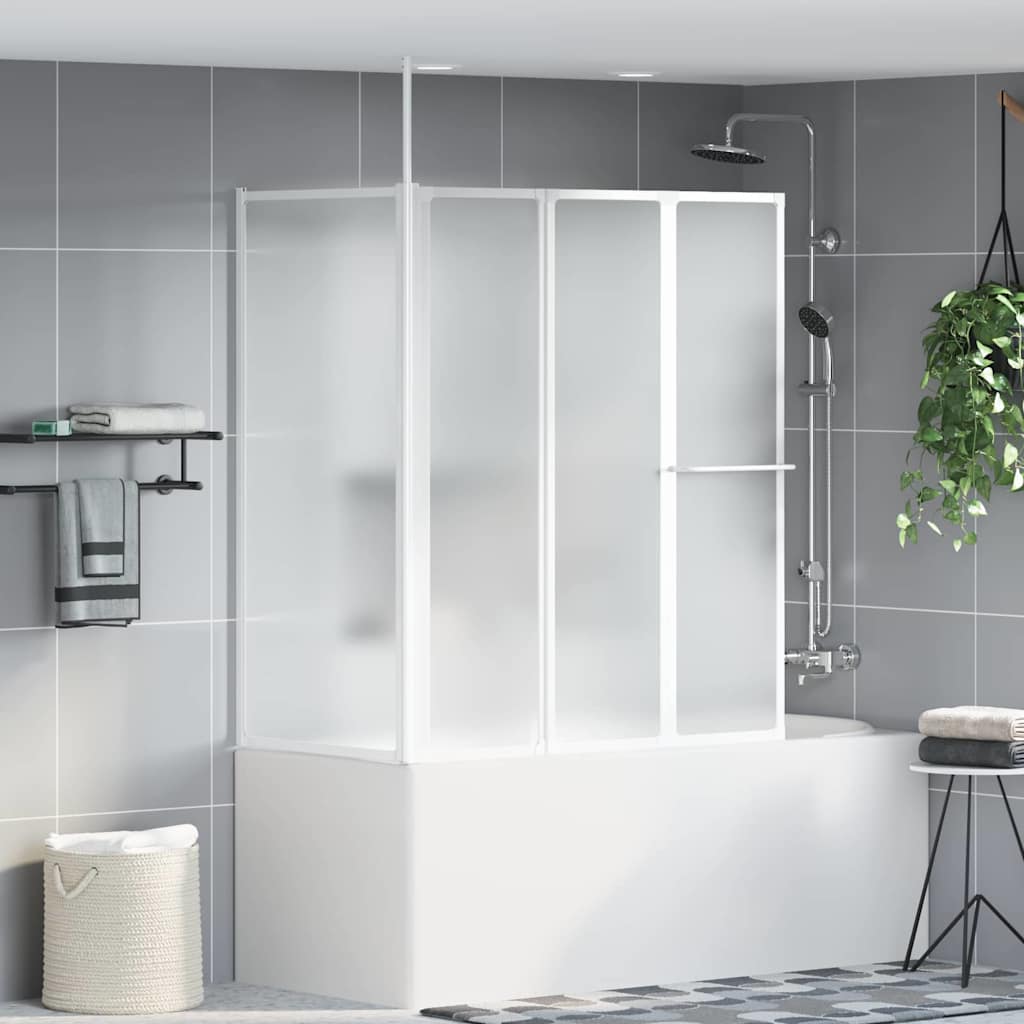 vidaXL Badscherm Mat 120 x 70 x 137 cm Aluminium
