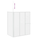 vidaXL Badscherm Mat 120 x 70 x 137 cm Aluminium