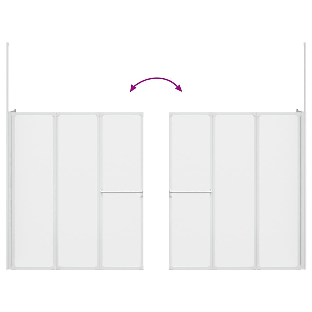 vidaXL Badscherm Mat 120 x 70 x 137 cm Aluminium