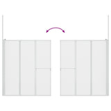 vidaXL Badscherm Mat 120 x 70 x 137 cm Aluminium