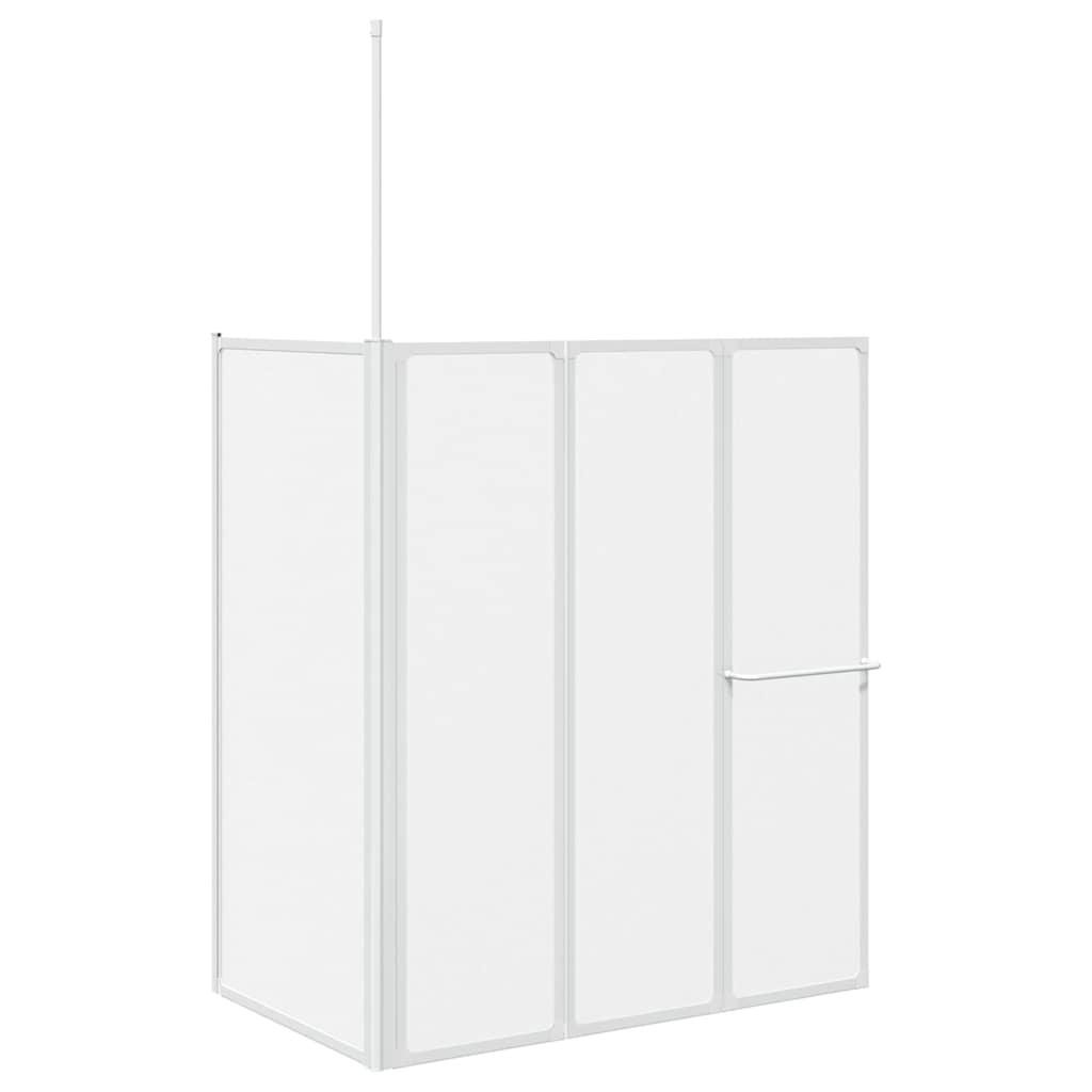 vidaXL Badscherm Mat 120 x 70 x 137 cm Aluminium