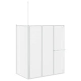 vidaXL Badscherm Mat 120 x 70 x 137 cm Aluminium