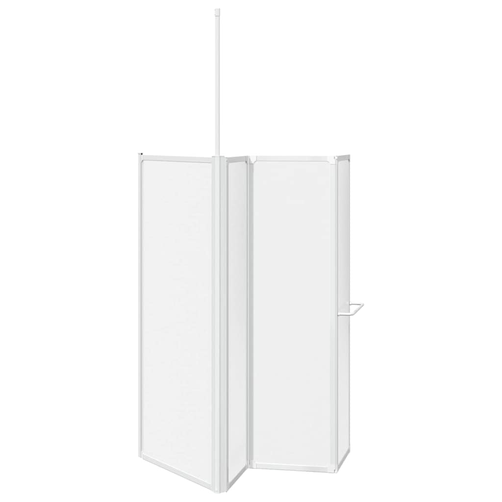 vidaXL Badscherm Mat 120 x 70 x 137 cm Aluminium
