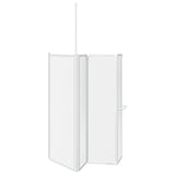 vidaXL Badscherm Mat 120 x 70 x 137 cm Aluminium