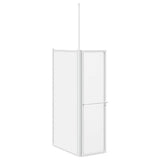 vidaXL Badscherm Mat 120 x 70 x 137 cm Aluminium