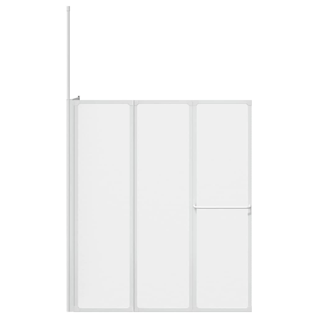 vidaXL Badscherm Mat 120 x 70 x 137 cm Aluminium