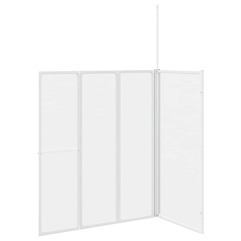 vidaXL Badscherm Mat 120 x 70 x 137 cm Aluminium
