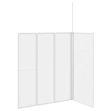 vidaXL Badscherm Mat 120 x 70 x 137 cm Aluminium