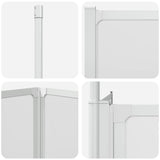 vidaXL Badscherm Mat 120 x 70 x 137 cm Aluminium