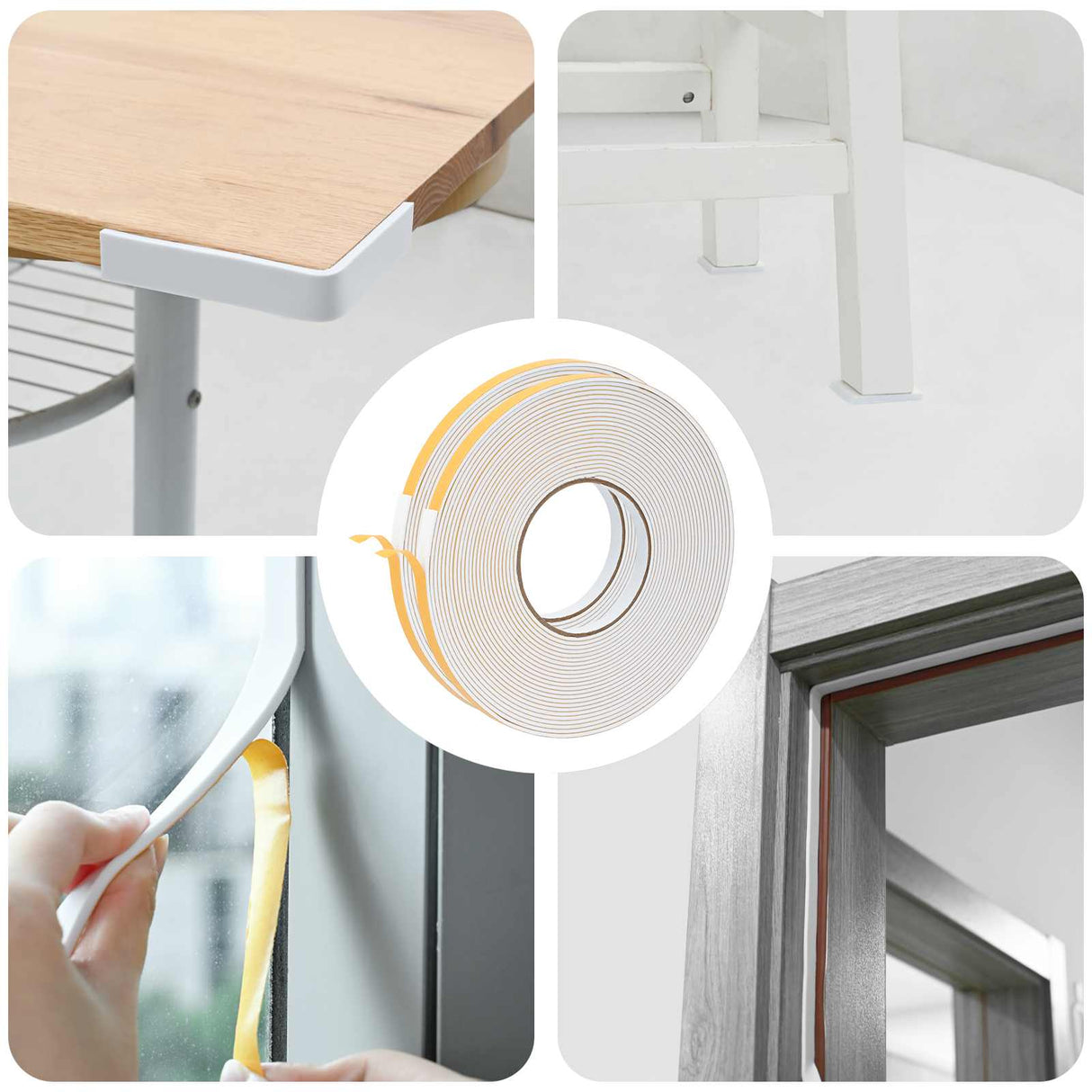 vidaXL Zelfklevende schuimtape Zwart 10mm x 10m CR Schuim