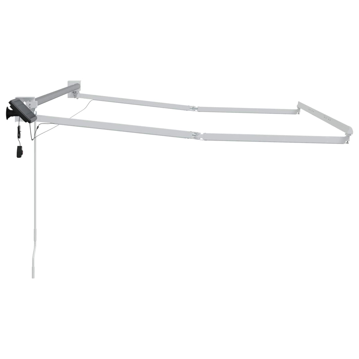 vidaXL Elektrisch Uittrekbaar Markies Frame Wit 2,5 x 2 m Aluminium