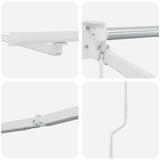 vidaXL Elektrisch Uittrekbaar Markies Frame Wit 2,5 x 2 m Aluminium