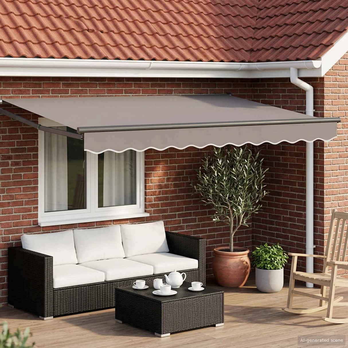 vidaXL Elektrisch Uittrekbaar Markies Frame Wit 2,5 x 2 m Aluminium