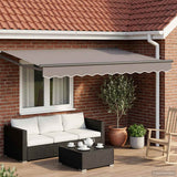 vidaXL Elektrisch Uittrekbaar Markies Frame Wit 2,5 x 2 m Aluminium