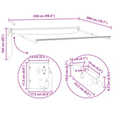 vidaXL Elektrisch Uittrekbaar Markies Frame Wit 2,5 x 2 m Aluminium