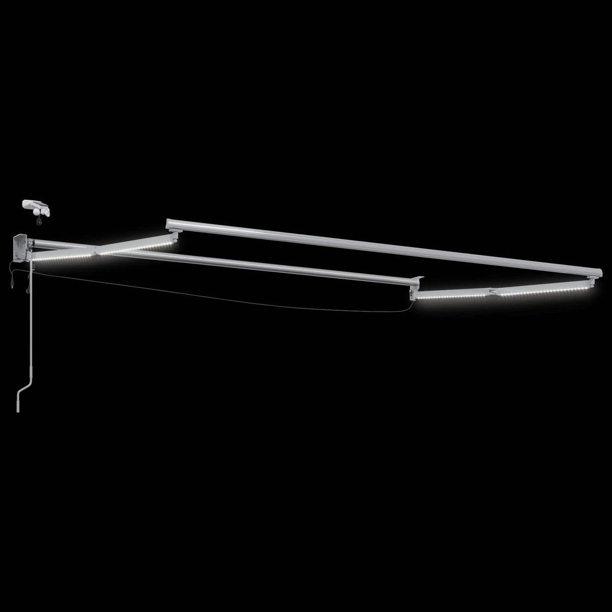 vidaXL Elektrisch Uittrekbaar Markies Frame Wit 2,5 x 2 m Aluminium