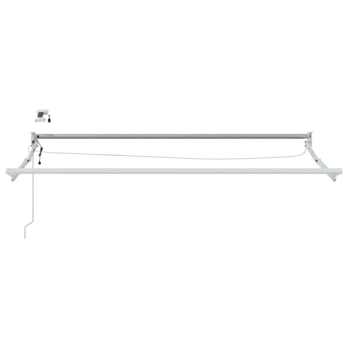 vidaXL Elektrisch Uittrekbaar Markies Frame Wit 2,5 x 2 m Aluminium