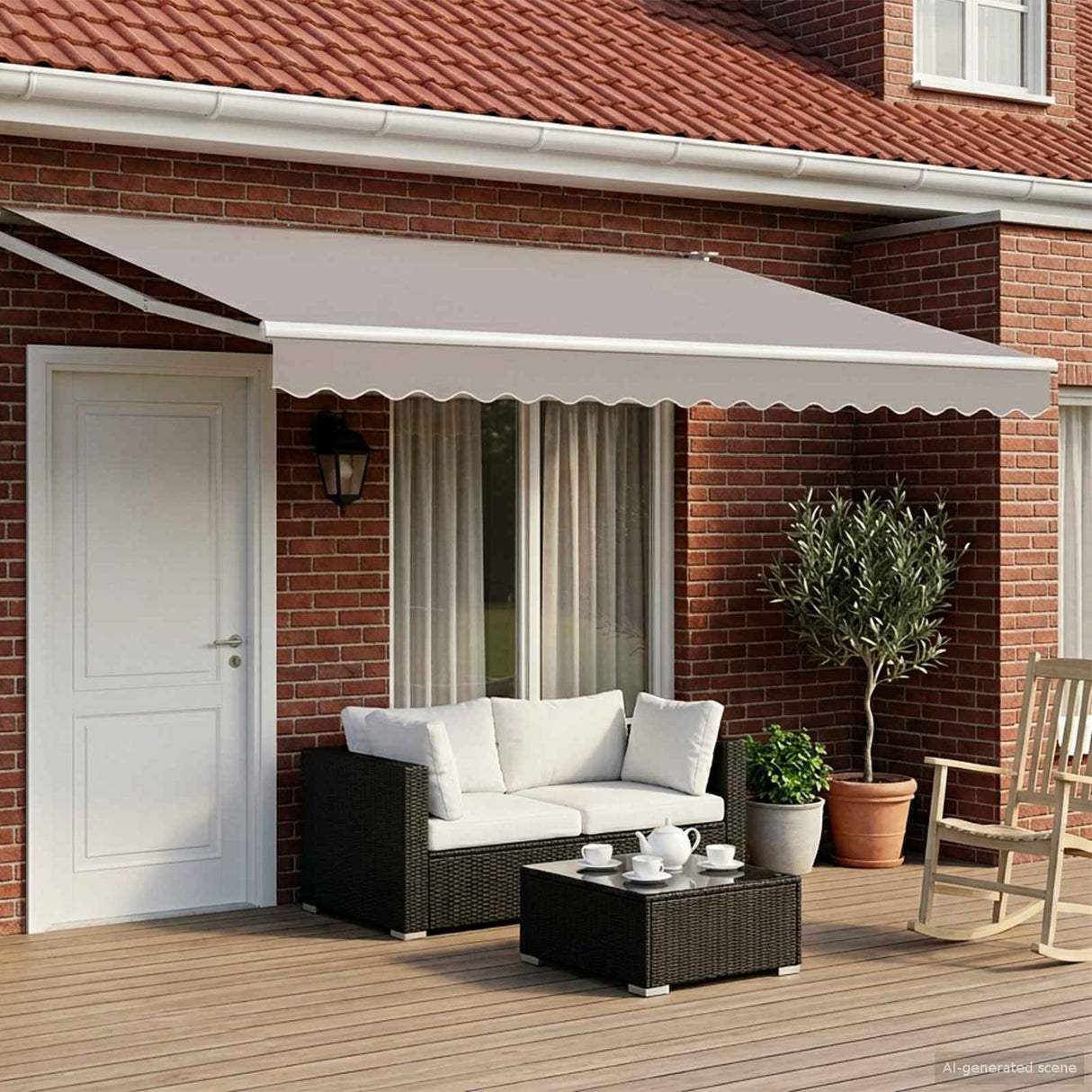 vidaXL Elektrisch Uittrekbaar Markies Frame Wit 2,5 x 2 m Aluminium