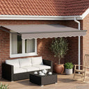 vidaXL Elektrisch Uittrekbaar Markies Frame Wit 2,5 x 2 m Aluminium