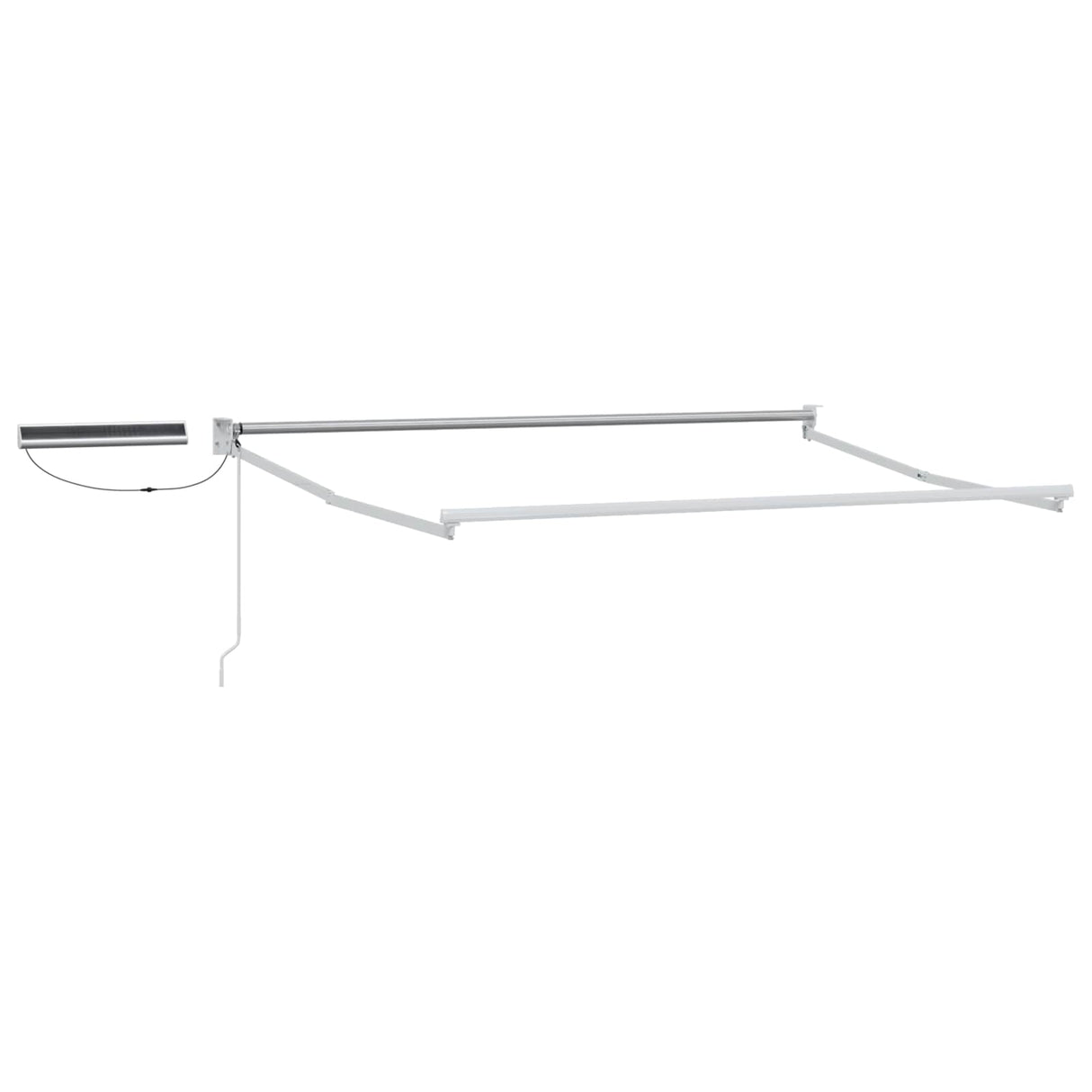 vidaXL Store banne électrique rétractable Cadre blanc 2,5 x 2 m Acier