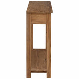 vidaXL Wandtafel Naturel 90 x 30 x 80 cm Massief Teakhout