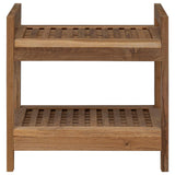 vidaXL Badkamerrek Naturel 45 x 30 x 45 cm Massief Teakhout
