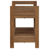 vidaXL Badkamerrek Naturel 45 x 30 x 45 cm Massief Teakhout