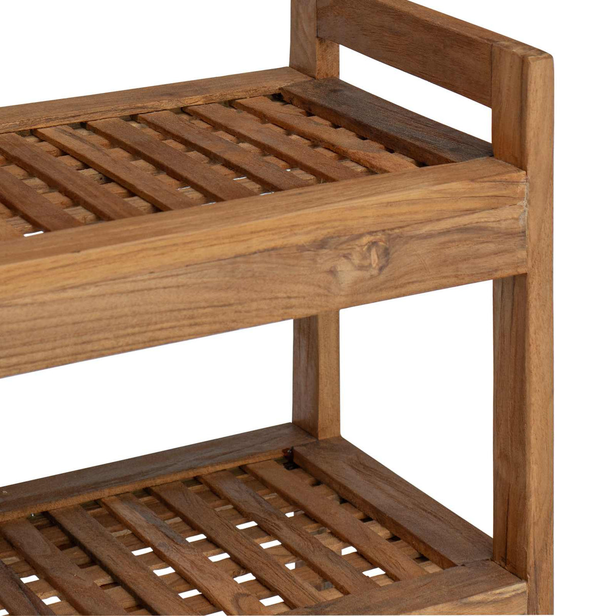 vidaXL Badkamerrek Naturel 45 x 30 x 45 cm Massief Teakhout