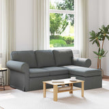 vidaXL Bank Donkergrijs 195 x 138 x 80 cm Stof